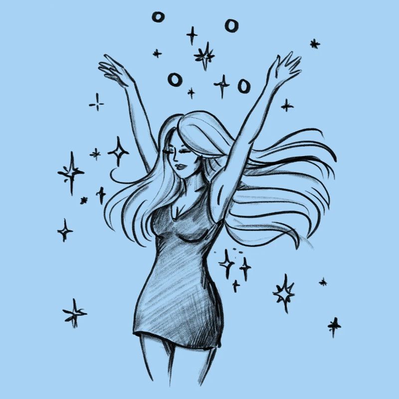 Dancing Woman Empowerment - Illustration