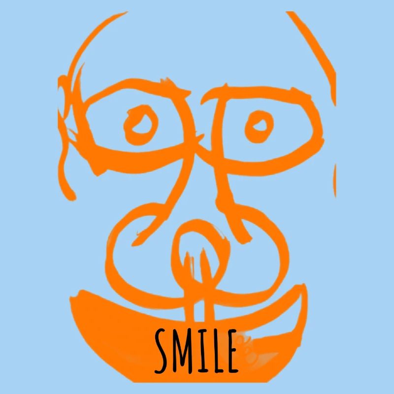 Sourire Orange Doodle