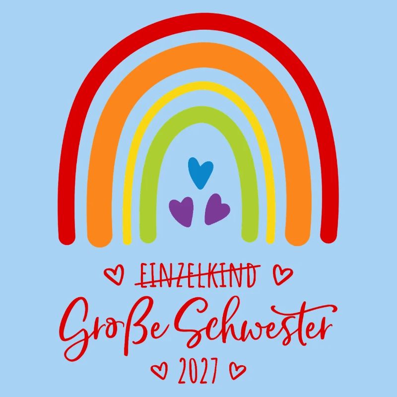 Große Schwester 2027 Boho Regenbogen