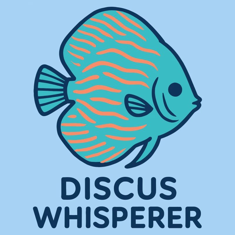 Passionné de Poisson Discus Bleu et Orange