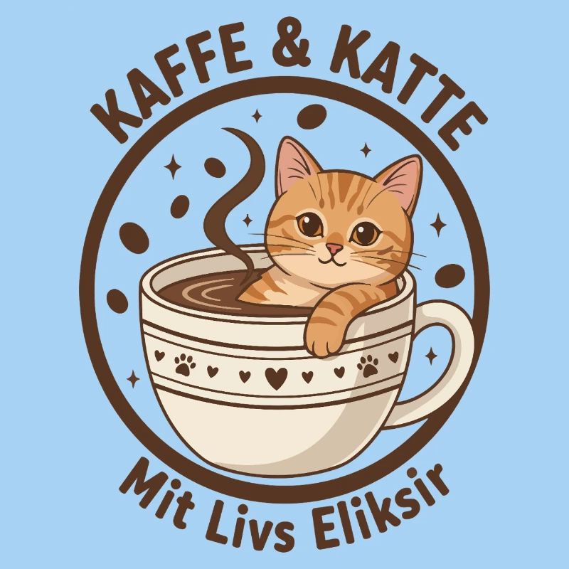 Chat au café en tasse : Élixir Ronron