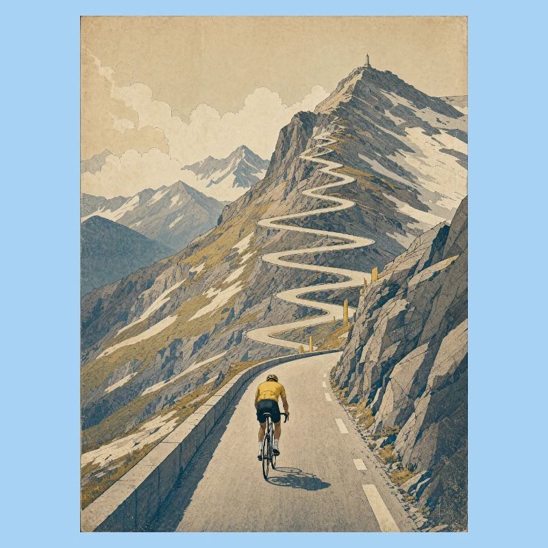 Route vers le sommet — Souvenir du cyclisme