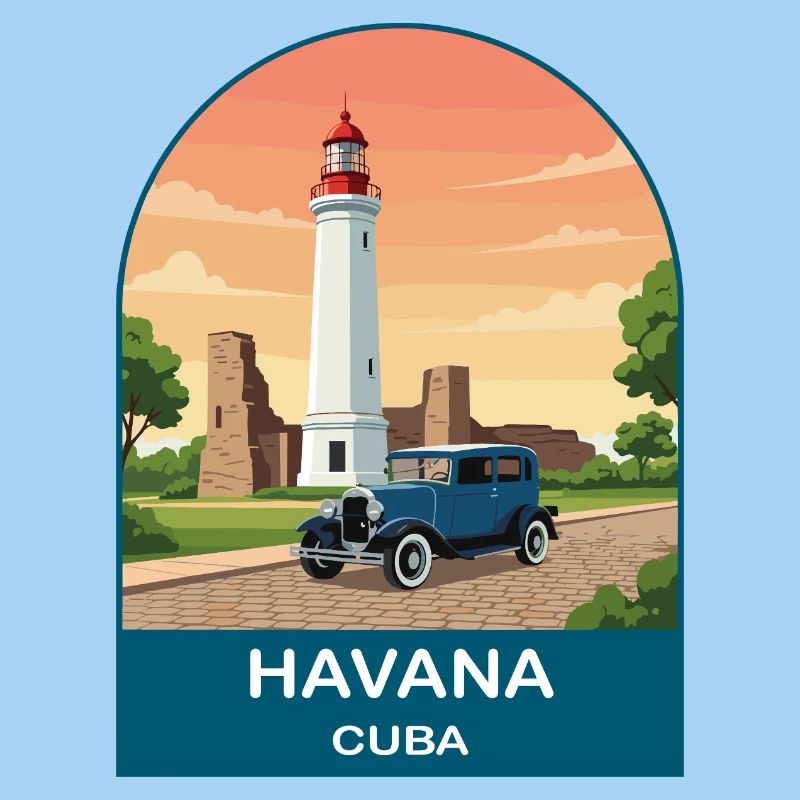 Havana Cuba Oldtimer-Reiseplakat