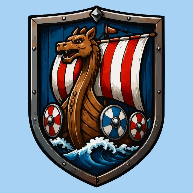 Wikinger Drachenboot Schild