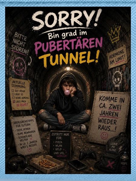 Pubertät Tunnel Satire
