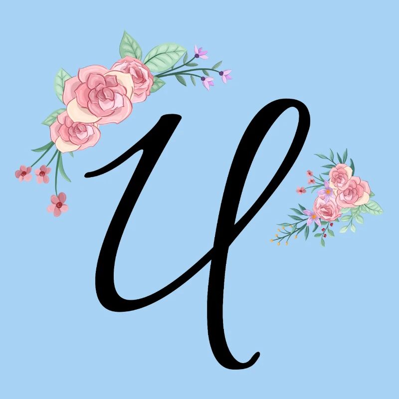 Lettre u fleurs