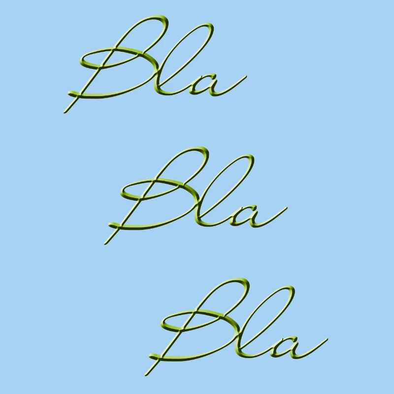 Bla Bla Dreifach Grüner Script