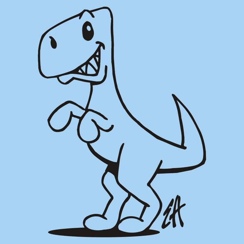 Smiling T-Rex einfarbiges Design