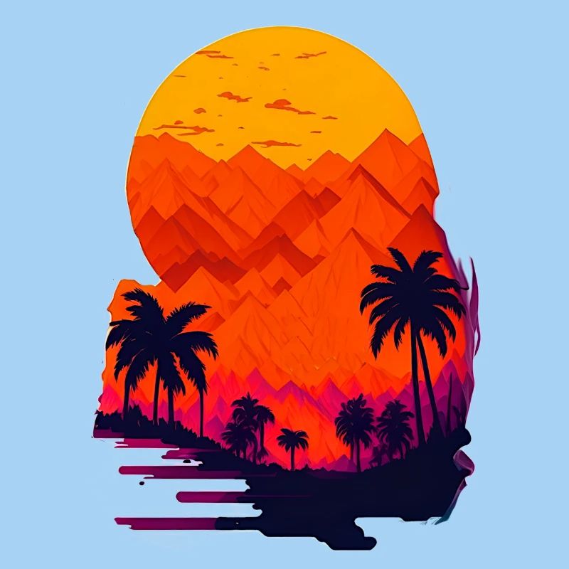 Coucher de soleil dans le désert