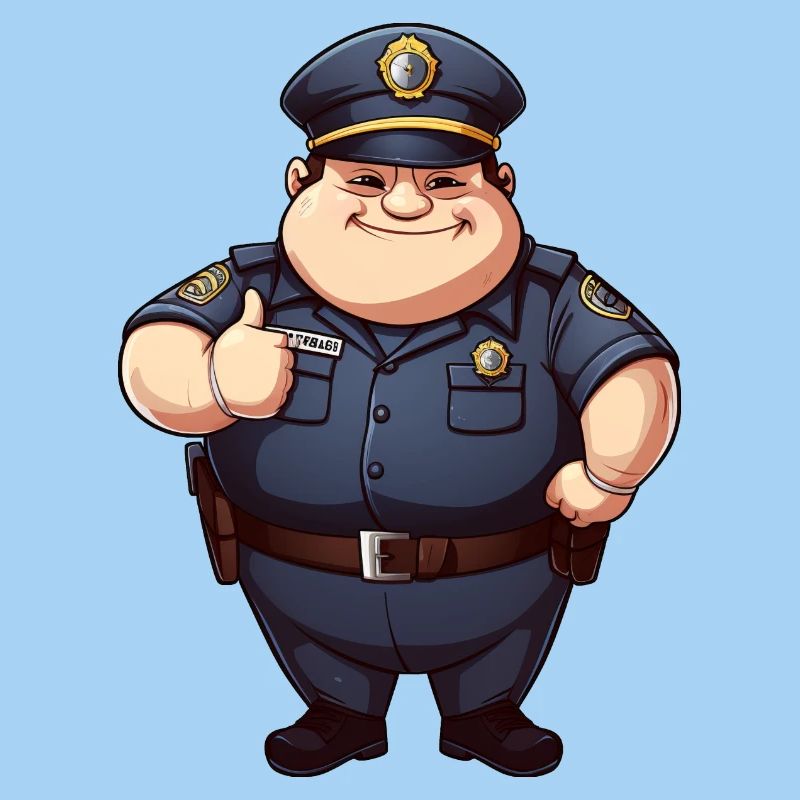 dicker Polizist