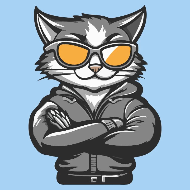 Chat Bande Dessinée Cool