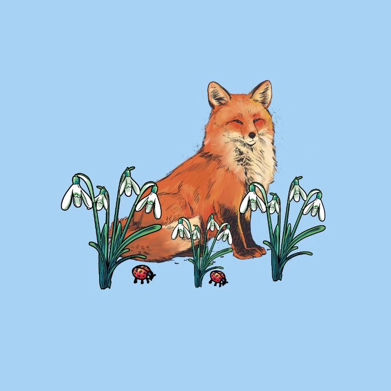Fox Foxes Spring Spring Beginning Children