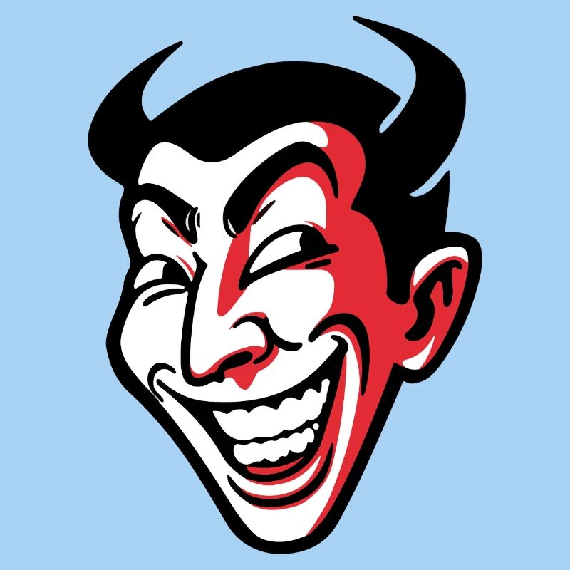 Expressive Smiling Comic Face Design