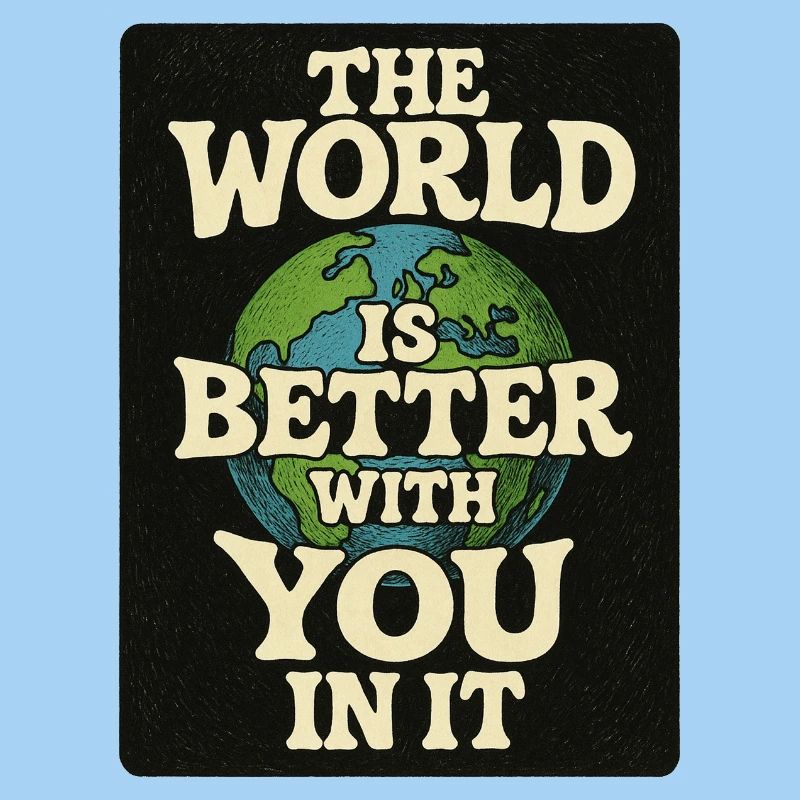 Graphique de message de la Terre inspirant