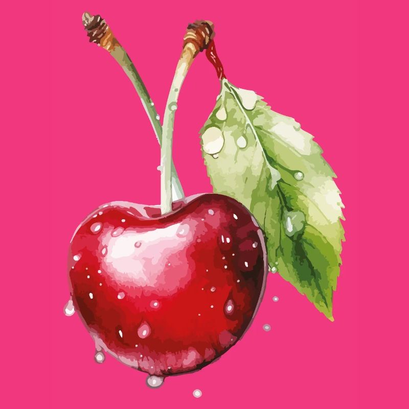 Fruchtige Kirsche mit Wassertröpfchen