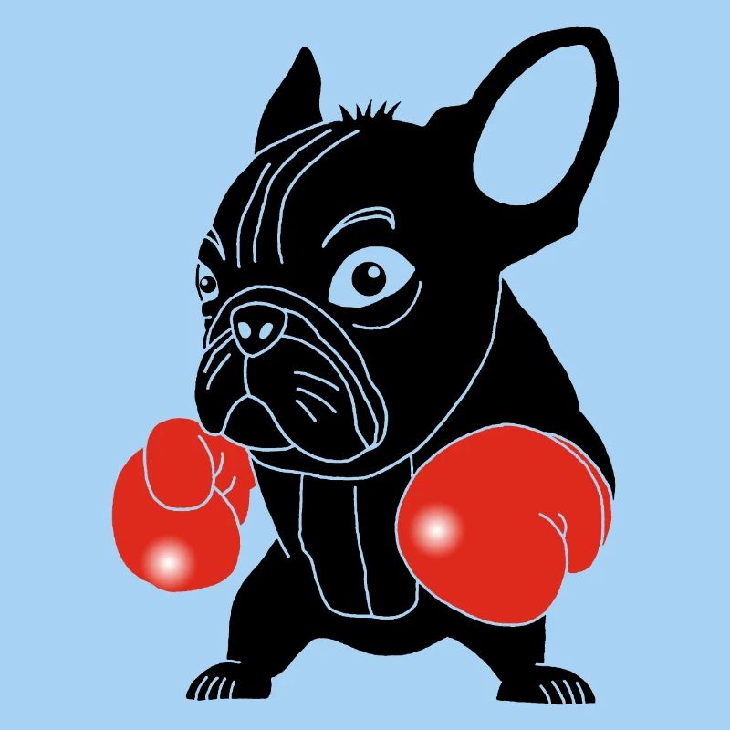 Schwarzer Hundeboxer