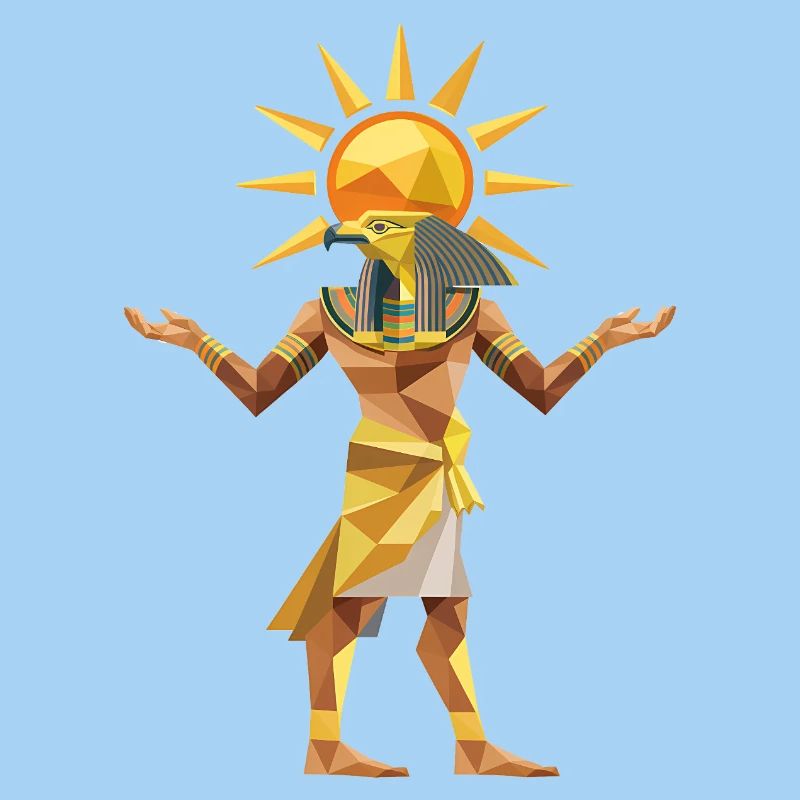 Sungod Ra - Cooles Low-Poly-Logo