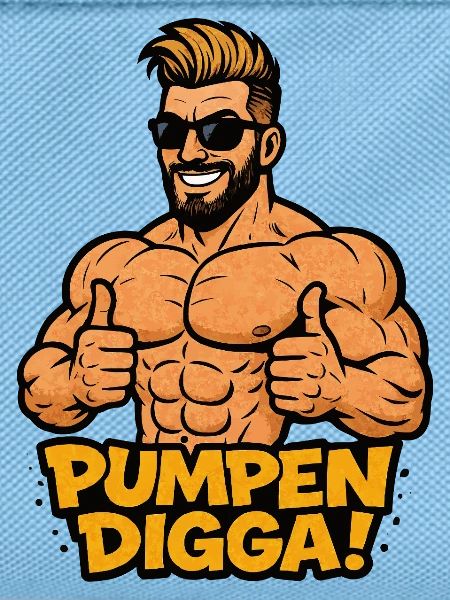 PUMPEN DIGGA Cartoon Bodybuilder
