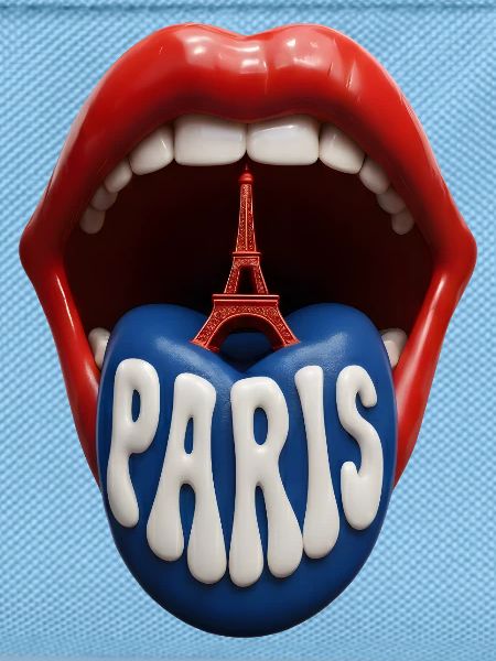 Paris Tongue Pop Art