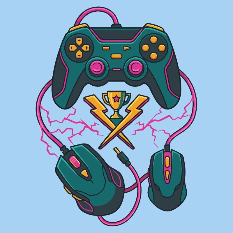 Neon Gaming Trophäe