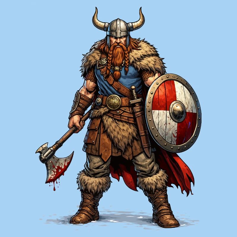 Wikinger Krieger mit Schild