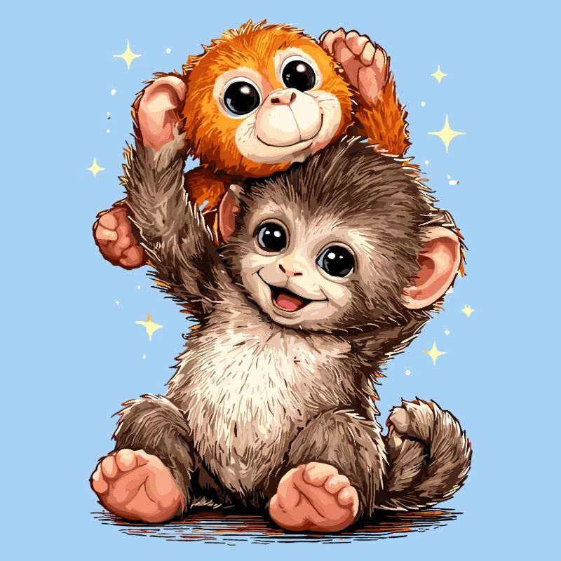 Cute Monkey Punch Japanese Meme