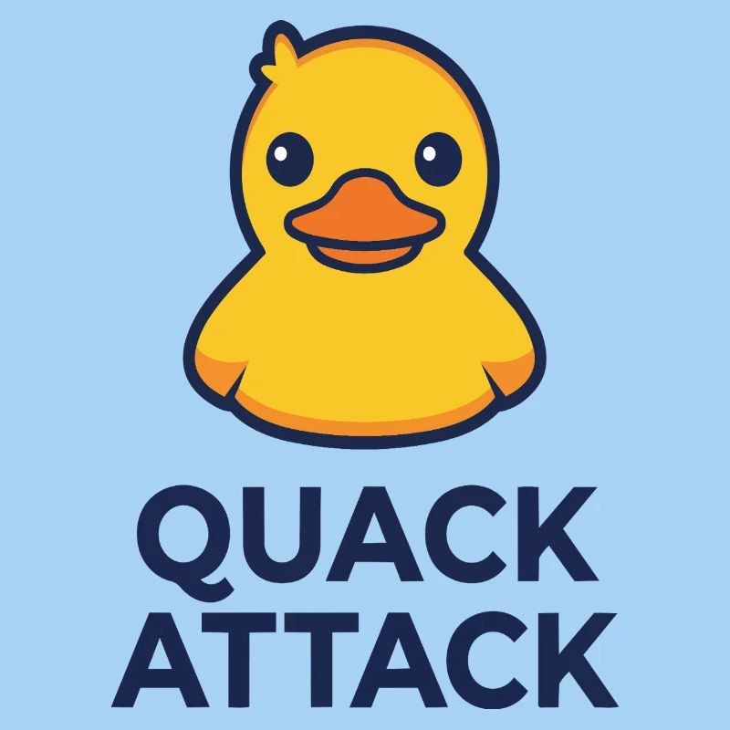 Quack Attack Rubber Duck Graphic