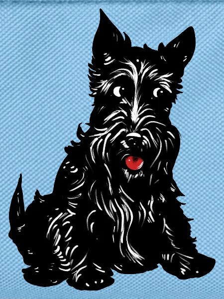 Monochrome Terrier-Linienkunst
