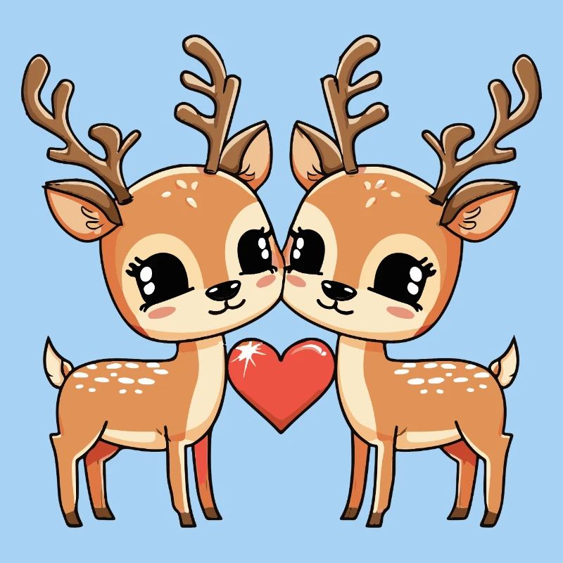 Hirsch Paar Valentinstag