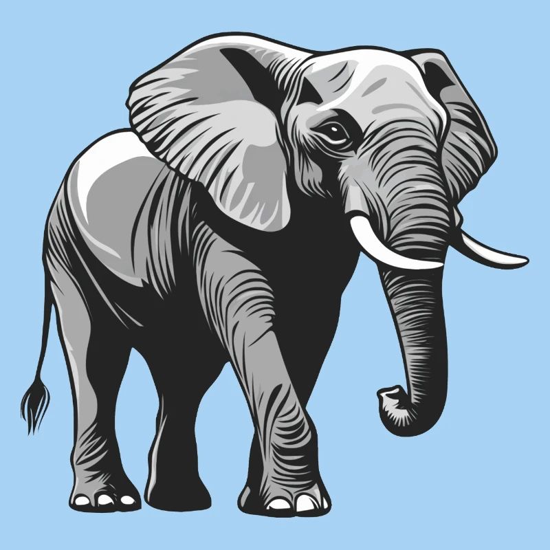 éléphant gris