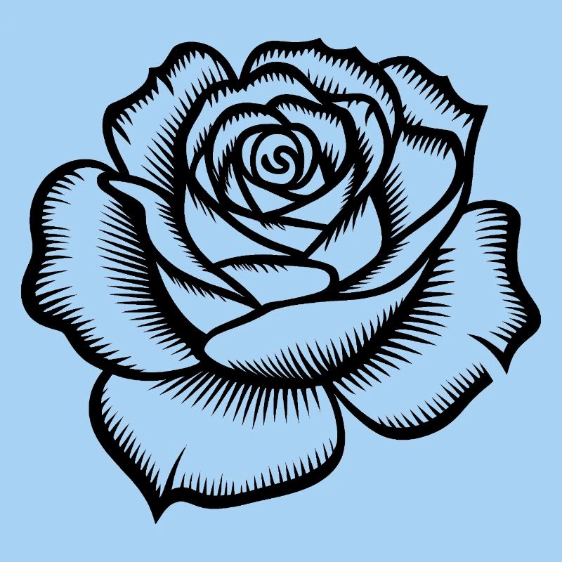 Rose - Cool Botanical Logo