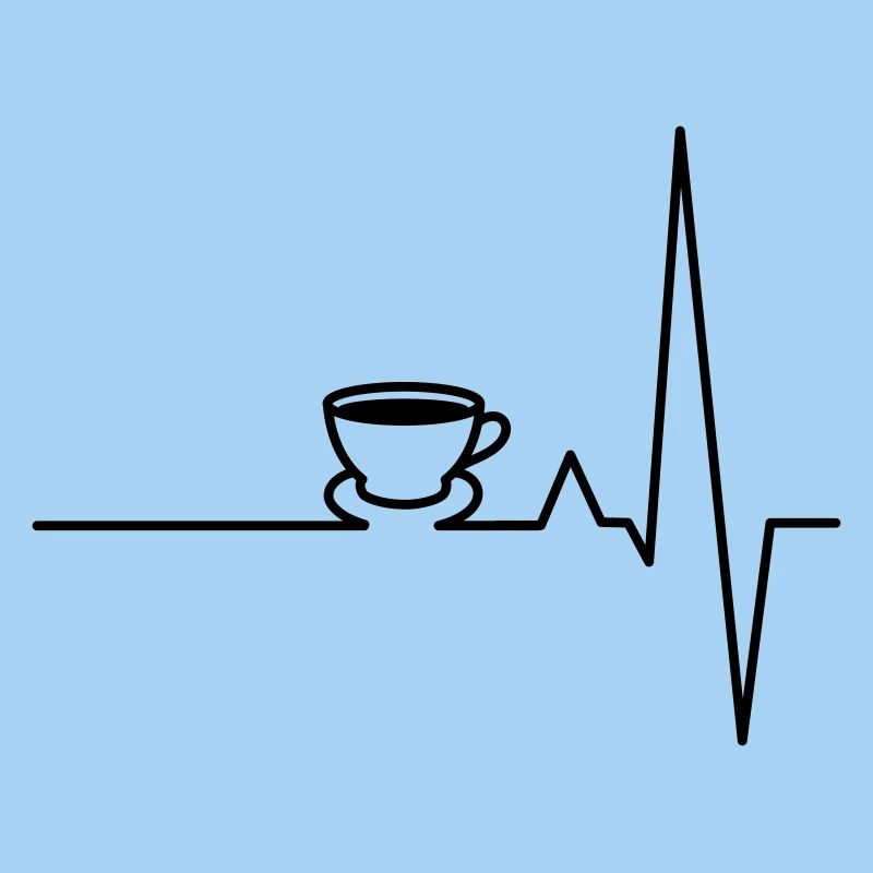 EKG coffee heartbeat