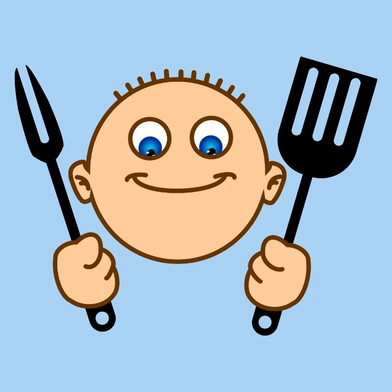Cheerful help in the kitchen or BBQ