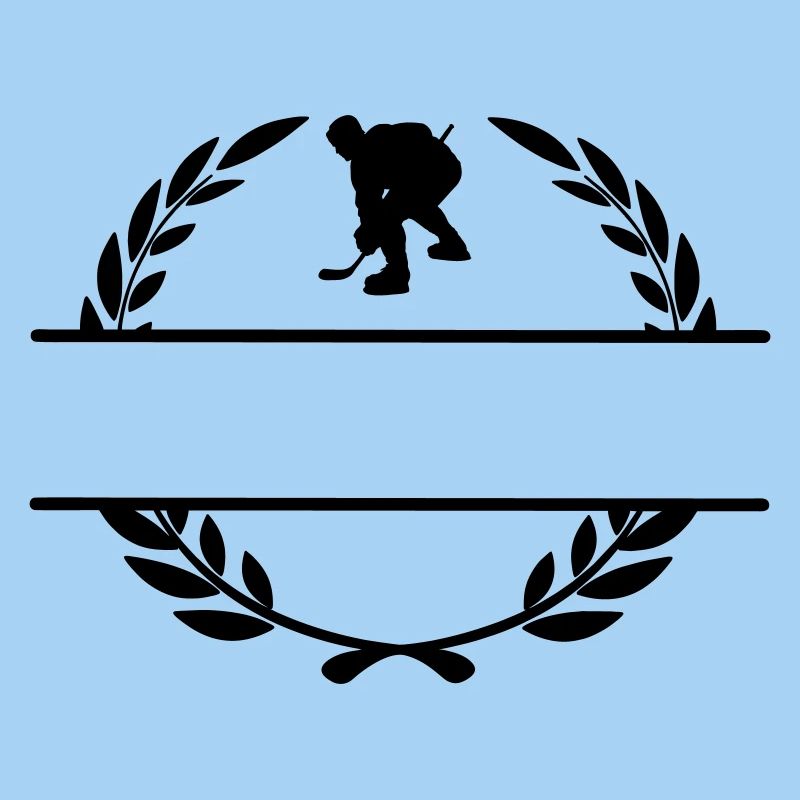 Eishockeyspieler im Lorbeerkranz