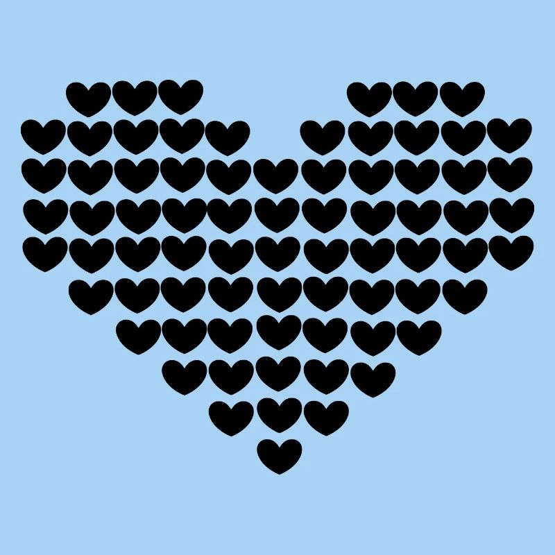 pixelated heart black heart valentines gift