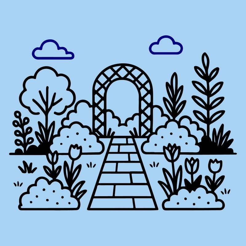 Logo de pépinière de jardin