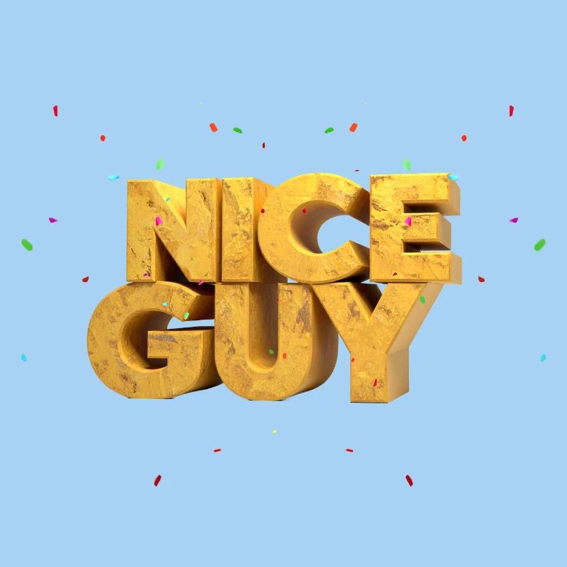 Nice Guy – Monumentale Sandstein-Buchstaben & Konf