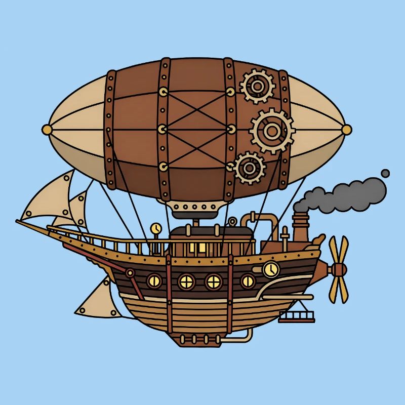 Dirigeable steampunk