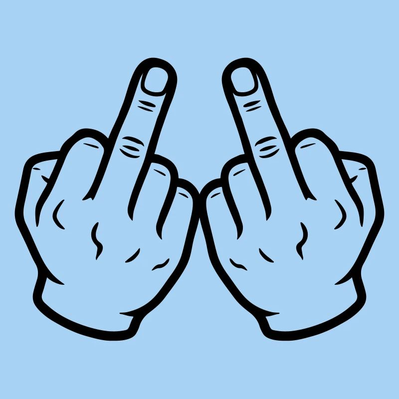 Hand Mittelfinger Frech