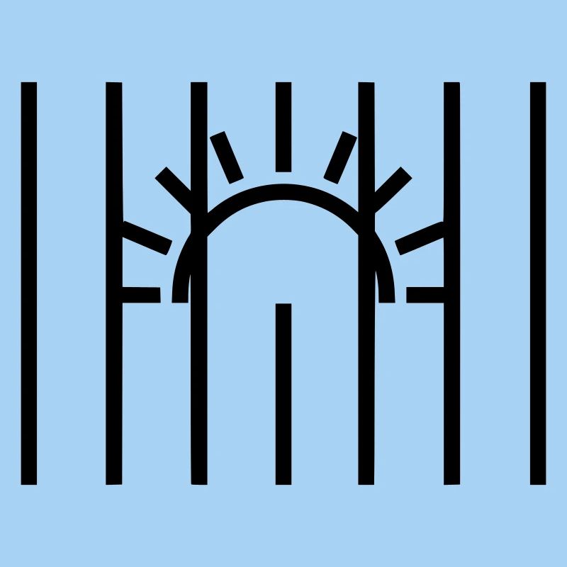 Sonne hinter Gitter Gefängnis