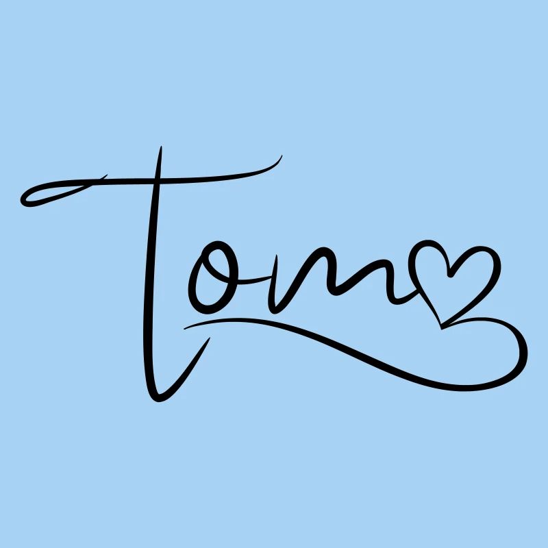 Tom Nom Prénom Coeur Décor