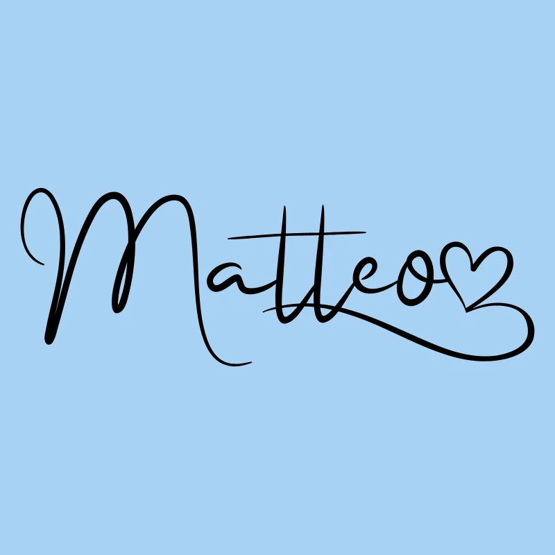 Matteo Nom Prénom Décor de cœur