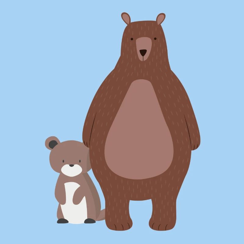 Mama Bär oder Papa Bär mit Babybär Bärchen
