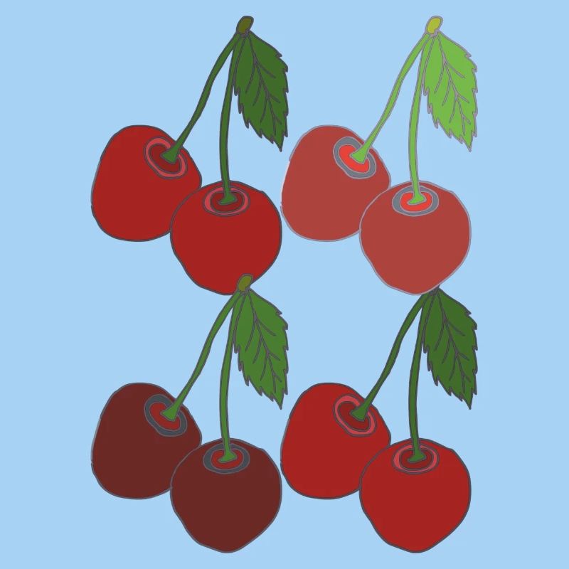 Cherries 4-fold