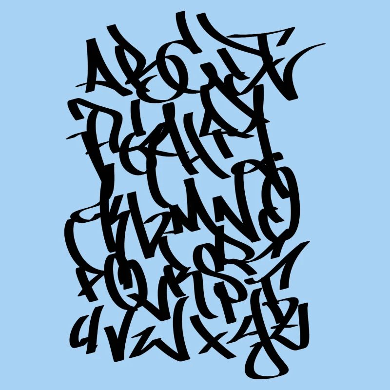 Alphabet Graffiti Tag Handstyle black
