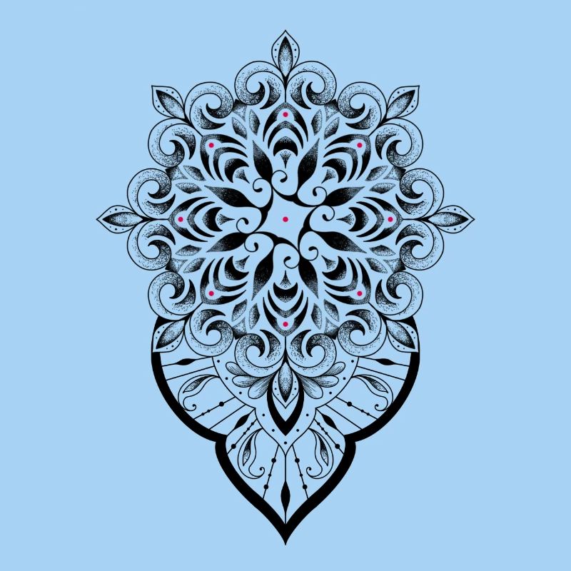 Mandala graphique dot work