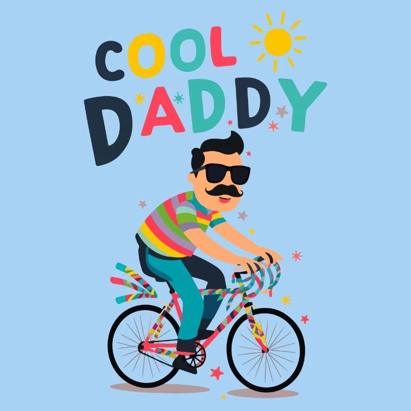 Lebendiges cooles Daddy-Radfahrer-Design
