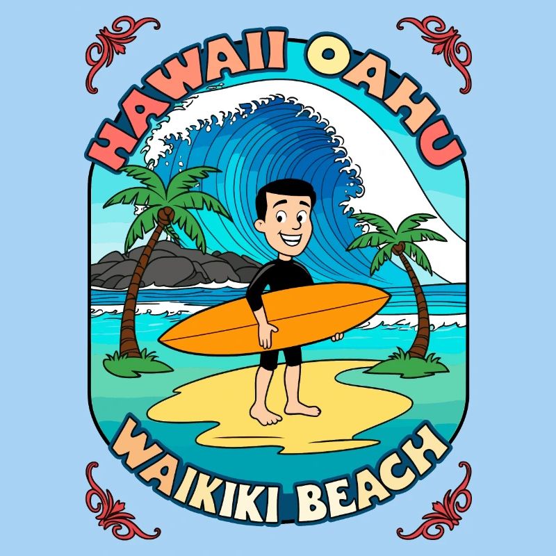 Surfeur d’Hawaï