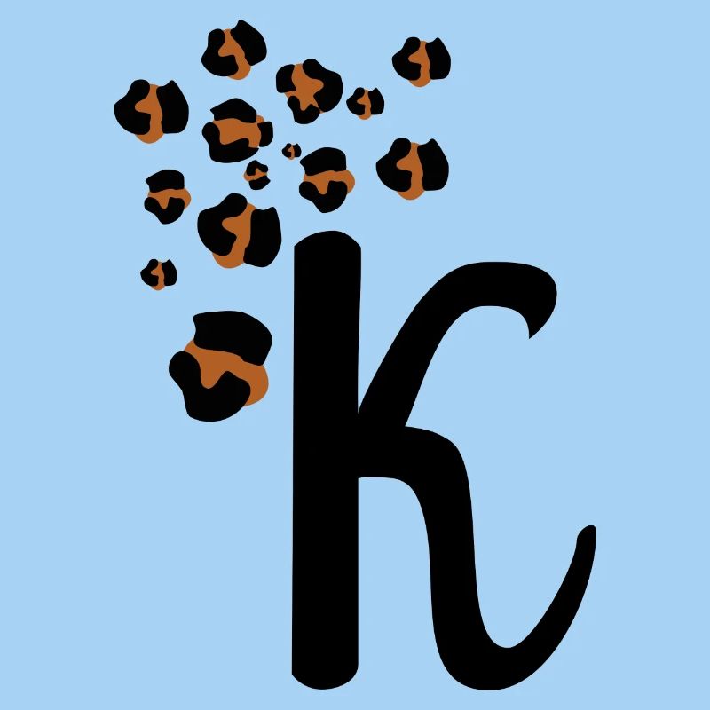 Buchstabe k Leopardenmuster