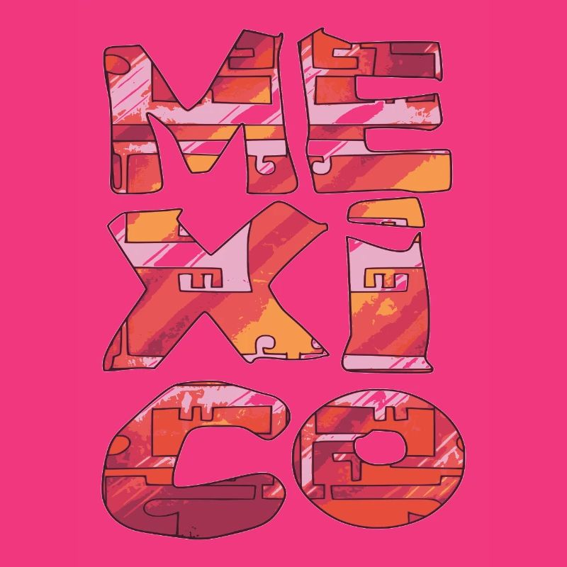 Mexico Brick Pattern Letters